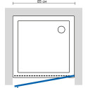 Душевая дверь в нишу GuteWetter Lux Door GK-001 правая 85 см стекло бесцветное, фурнитура хром