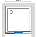Душевая дверь в нишу GuteWetter Practic Door GK-403 90-94 см стекло бесцветное, профиль матовый хром