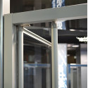 Душевая дверь в нишу GuteWetter Practic Door GK-404 левая (93-97)x190 стекло бесцветное, профиль мат. хром