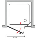 Душевая дверь в нишу GuteWetter Trend Door GK-862BP левая 105 см стекло бесцветное Two, профиль хром