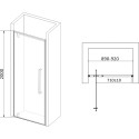 Душевая дверь в нишу RGW Stilvoll SV-02B (890-920)х2000 профиль черный