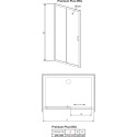 Душевая дверь в нишу Radaway Premium Plus DWJ 150 прозрачное стекло