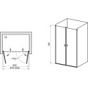 Душевая дверь в нишу Ravak CSDL2-100 Transparent, профиль блестящий