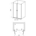 Душевая дверь в нишу Ravak CSDL2-110 Transparent, профиль белый