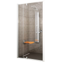Душевая дверь в нишу Ravak PDOP2-120 Transparent, профиль белый + средство для ванн и защитное средство