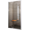 Душевая дверь в нишу Ravak PDOP2-120 Transparent, профиль сатин + средство для ванн и защитное средство