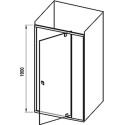 Душевая дверь в нишу Ravak PDOP2-120 Transparent, профиль сатин + средство для ванн и защитное средство