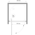 Душевая дверь в нишу Royal Bath HV RB80HV-C-CH