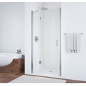Душевая дверь в нишу Vegas Glass AFP 110 08 01 L вход 63 см, профиль глянцевый хром, стекло прозрачное