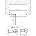 Душевая дверь в нишу Vegas Glass EP-F-1 135 07 01 L профиль матовый хром, стекло прозрачное
