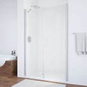 Душевая дверь в нишу Vegas Glass EP-F-2 125 07 01 R профиль матовый хром, стекло прозрачное