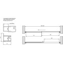 Душевая дверь в нишу Vegas Glass ZP NOVO 160 01 10 160 см, профиль белый, стекло сатин