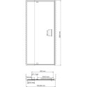 Душевая дверь в нишу Wasserkraft Berkel 48P27 80 см