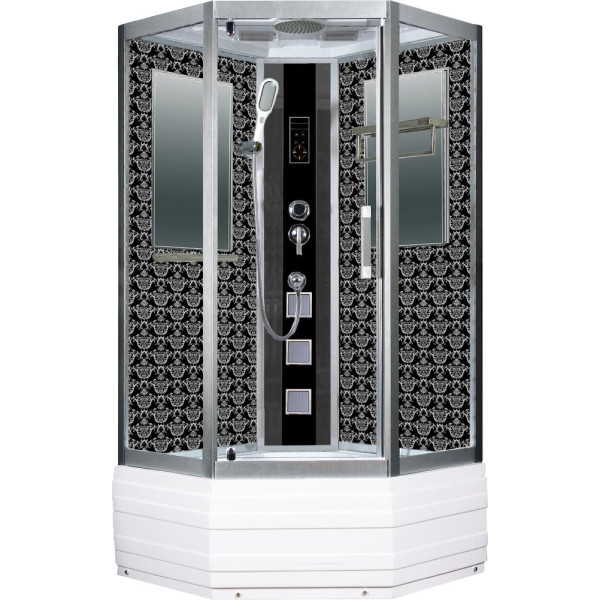 Душевая кабина Niagara Lux 7798B серебристый матовый, черный