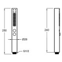 Душевая лейка Jacob Delafon Shift+ E21335-BL