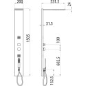 Душевая панель Bossini Manhattan Panel 4 Monocomando L00891 хром