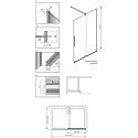 Душевая перегородка Radaway Furo Black Walk-in 160 R