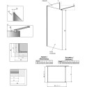 Душевая перегородка Radaway Modo New IV 90x75