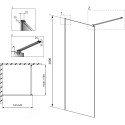 Душевая перегородка Radaway Modo X Black II Frame 65