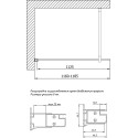 Душевая перегородка Vegas Glass EAF 116 05 02 профиль бронза, стекло шиншилла