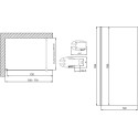 Душевая перегородка Vegas Glass EAF LUX 770x1995 профиль матовый хром, стекло прозрачное