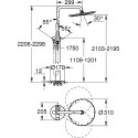 Душевая стойка Grohe Essence New 23741DC1 напольная, суперсталь