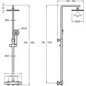 Душевая стойка Jacob Delafon Marcel E25084-CP