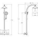Душевая стойка Jacob Delafon Moxie E5799-CP