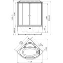 Душевой бокс Radomir Лаура 2 стекло прозрачное