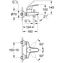 Душевой комплект Grohe Euroeco 124428