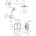 Душевой комплект Grohe Grohtherm 34734000 С ВНУТРЕННЕЙ ЧАСТЬЮ, с термостатом