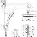 Душевой комплект Hansgrohe Croma Select E 27294000 С ВНУТРЕННЕЙ ЧАСТЬЮ