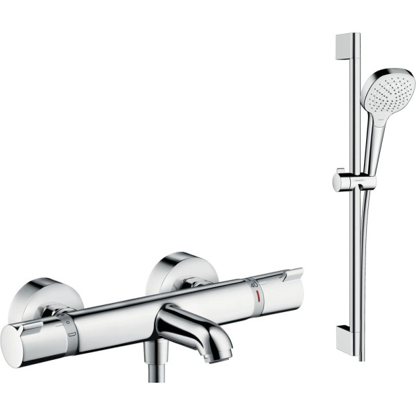 Душевой комплект Hansgrohe Ecostat Comfort 13114000 термостат + душевой гарнитур Croma Select E Vario 26582400