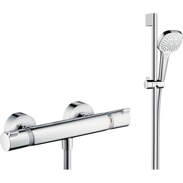 Душевой комплект Hansgrohe Ecostat Comfort 13116000 термостат + душевой гарнитур Croma Select E Multi 26590400