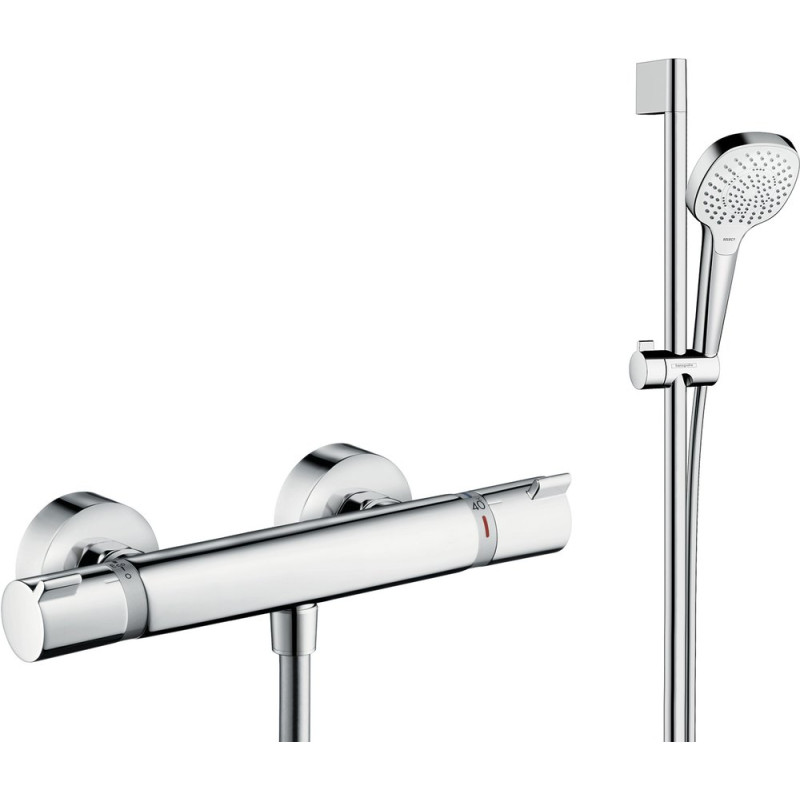 Душевой комплект Hansgrohe Ecostat Comfort 13116000 термостат + душевой гарнитур Croma Select E Multi 26590400