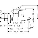 Душевой комплект Hansgrohe Metris 31480000 + 31082000 + душевой гарнитур