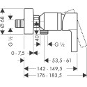 Душевой комплект Hansgrohe Metris S 31660000 + 31022000 + душевой гарнитур