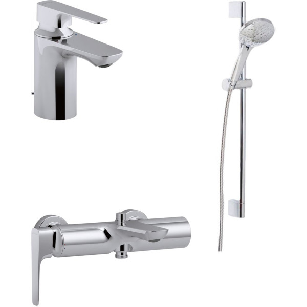 Душевой комплект Jacob Delafon Aleo E72312-CP + E72319-CP + E32907-CP