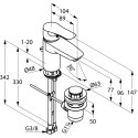 Душевой комплект Смеситель Kludi TERCIO XL 384840575 для раковины + Смеситель Kludi TERCIO 384820575 для ванны с душем