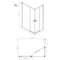 Душевой уголок Ambassador Queen 11011205LBlack 120x80