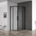 Душевой уголок BelBagno Acqua R-2-90-C-NERO профиль черный матовый