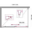 Душевой уголок BelBagno Unique AH-1-110/125-90-P-Cr стекло punto
