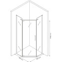 Душевой уголок Berges Wasserhaus Solo 061105 90х90, профиль хром
