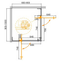 Душевой уголок Cezares Slider AH 2 80/90 90/100 C Cr