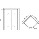 Душевой уголок Gemy New Rockcoco S03072B 90x90 см