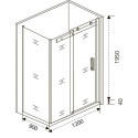 Душевой уголок Good Door Altair WTW+SP 120х90х195 см
