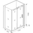 Душевой уголок Good Door Galaxy WTW+SP-C-CH 110x80, профиль хром