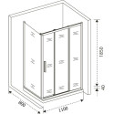 Душевой уголок Good Door Orion WTW+SP-G-CH 110х80