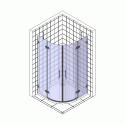 Душевой уголок GuteWetter Lux Meliori GK-002 100x100 см стекло бесцветное, фурнитура хром