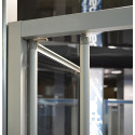 Душевой уголок GuteWetter Practic Rectan GK-404 левая 100x80 см стекло бесцветное, профиль матовый хром